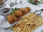 ささみフライとポテトフライ